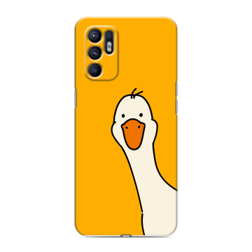 Силиконовый чехол на OPPO Reno6 с принтом Утка