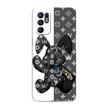Силиконовый чехол на OPPO Reno6 с принтом Луи робот