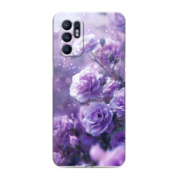 Силиконовый чехол на OPPO Reno6 с принтом Розы цветы