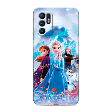 Силиконовый чехол на OPPO Reno6 с принтом Холодное сердце Frozen