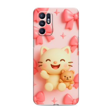 Силиконовый чехол на OPPO Reno6 с принтом для девочек