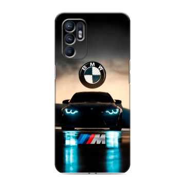 Силиконовый чехол на OPPO Reno6 с принтом БМВ BMW