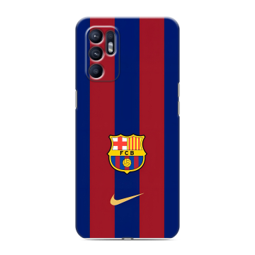 Силиконовый чехол на OPPO Reno6 с принтом Барселона Barcelona
