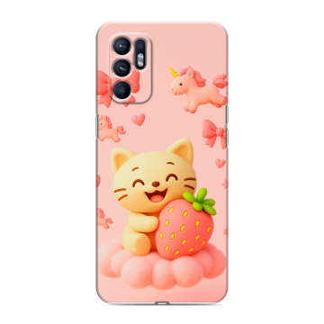 Силиконовый чехол на OPPO Reno6 с принтом для девочек