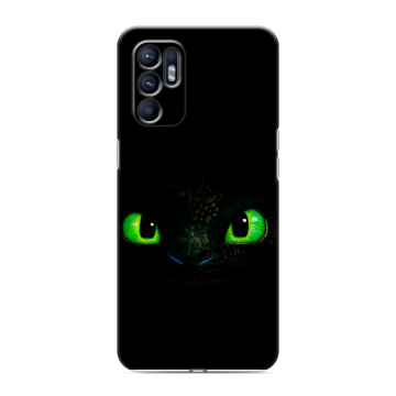 Силиконовый чехол на OPPO Reno6 с принтом Как приручить дракона