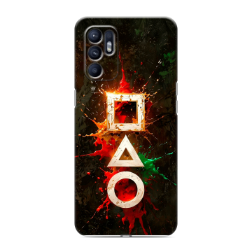Силиконовый чехол на OPPO Reno6 с принтом Squid Game Игра кальмара