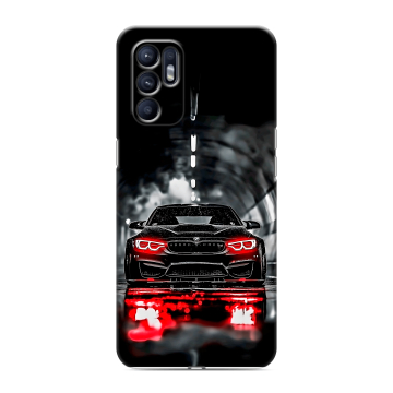 Силиконовый чехол на OPPO Reno6 с принтом BMW БМВ
