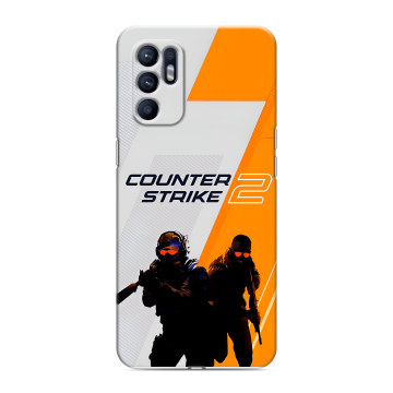 Силиконовый чехол на OPPO Reno6 с принтом Counter Strike