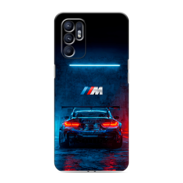 Силиконовый чехол на OPPO Reno6 с принтом BMW БМВ