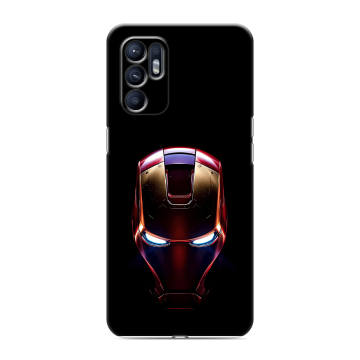 Силиконовый чехол на OPPO Reno6 с принтом IronMan Железный человек