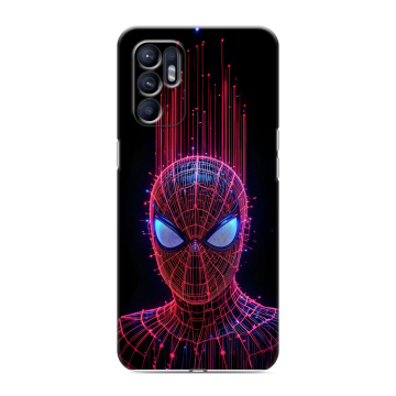 Силиконовый чехол на OPPO Reno6 с принтом Spiderman Человек паук