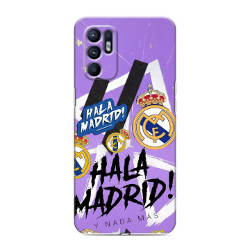 Силиконовый чехол на OPPO Reno6 с принтом Real Madrid Реал Мадрид