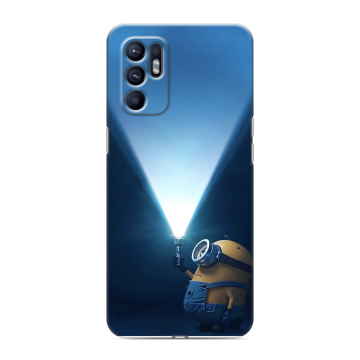 Силиконовый чехол на OPPO Reno6 с принтом Миньоны