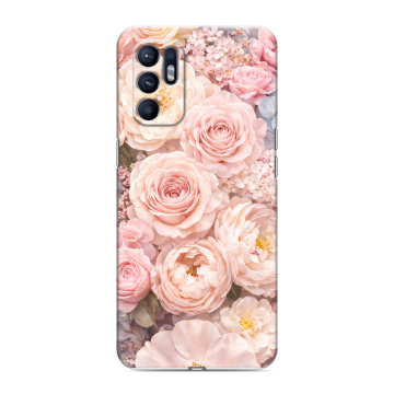 Силиконовый чехол на OPPO Reno6 с принтом женский