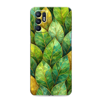 Силиконовый чехол на OPPO Reno6 с принтом женский