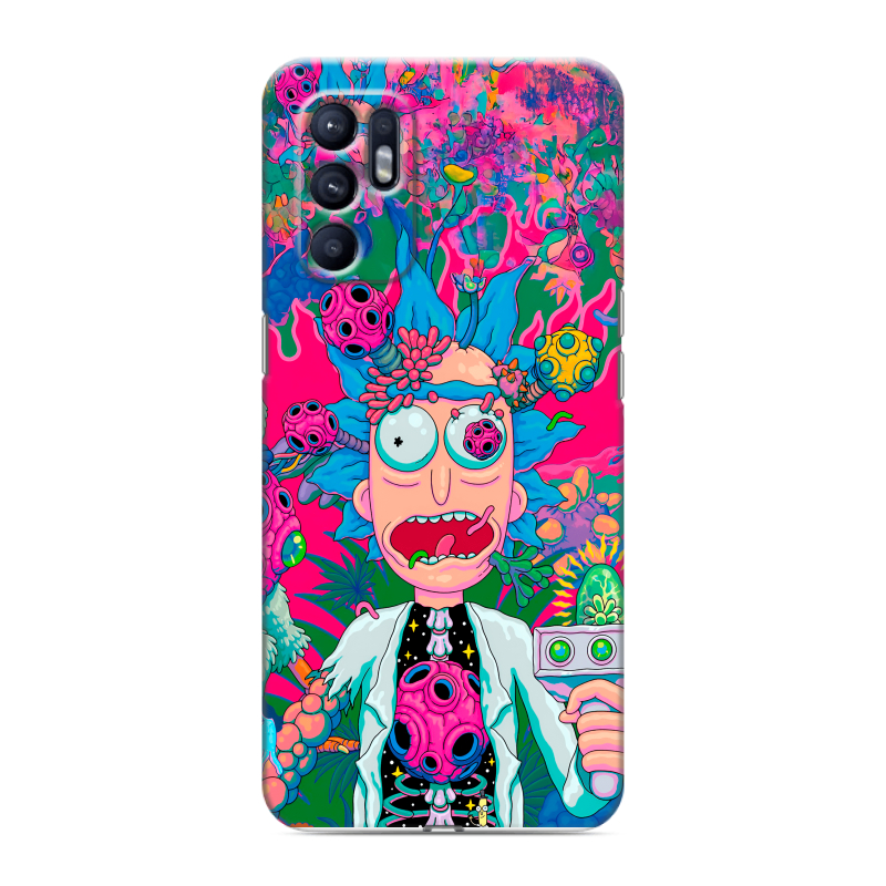 Силиконовый чехол на OPPO Reno6 с принтом Рик и Морти Rick Morty Силиконовый чехол на OPPO Reno6 с принтом Рик и Морти Rick Morty
