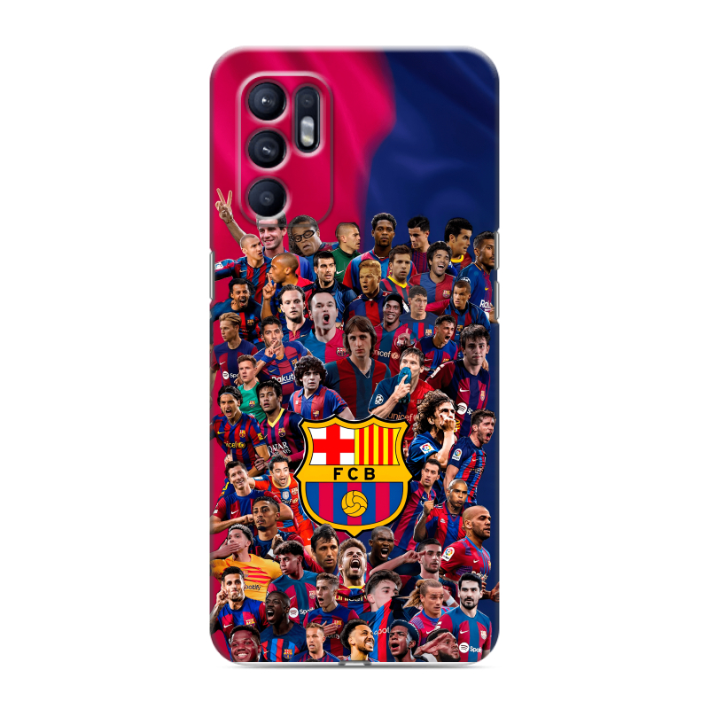 Силиконовый противоударный чехол на OPPO Reno6 с принтом Барселона Barcelona Силиконовый противоударный чехол на OPPO Reno6 с принтом Барселона Barcelona