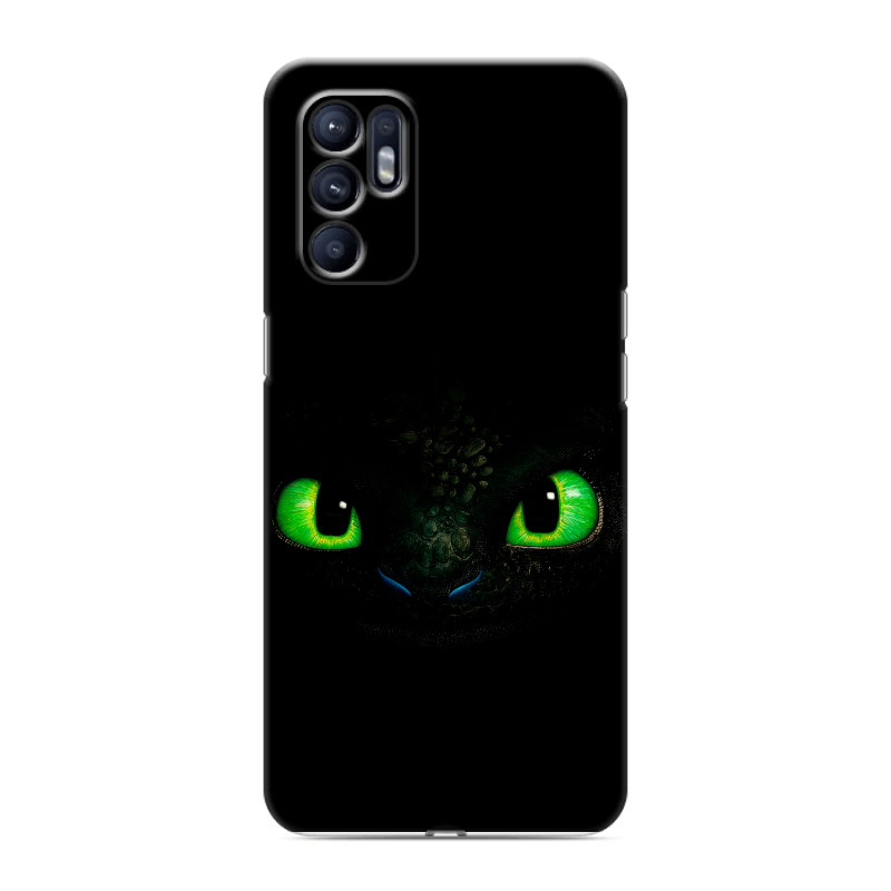 Силиконовый противоударный чехол на OPPO Reno6 с принтом Как приручить дракона Силиконовый противоударный чехол на OPPO Reno6 с принтом Как приручить дракона