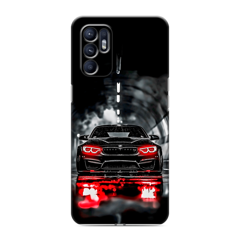 Силиконовый противоударный чехол на OPPO Reno6 с принтом BMW БМВ Силиконовый противоударный чехол на OPPO Reno6 с принтом BMW БМВ