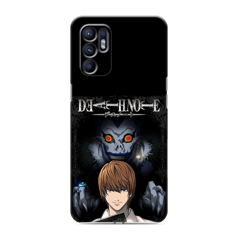 Силиконовый чехол на OPPO Reno6 с принтом Death note Тетрадь смерти Силиконовый чехол на OPPO Reno6 с принтом Death note Тетрадь смерти