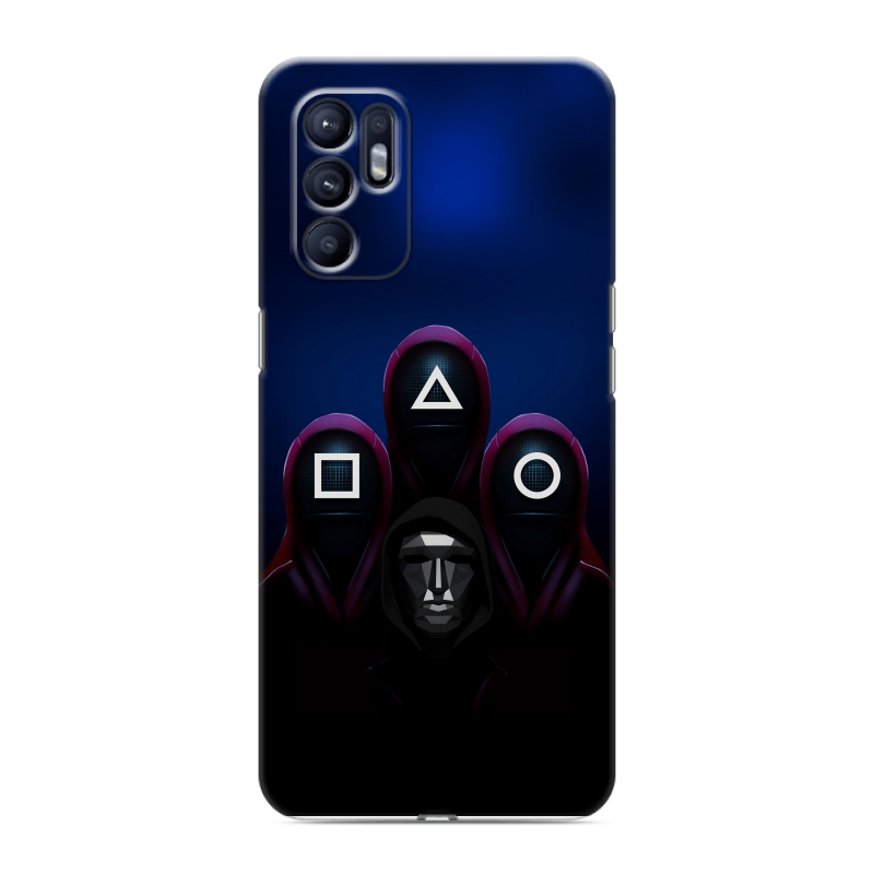 Силиконовый чехол на OPPO Reno6 с принтом Игра Кальмара Силиконовый чехол на OPPO Reno6 с принтом Игра Кальмара