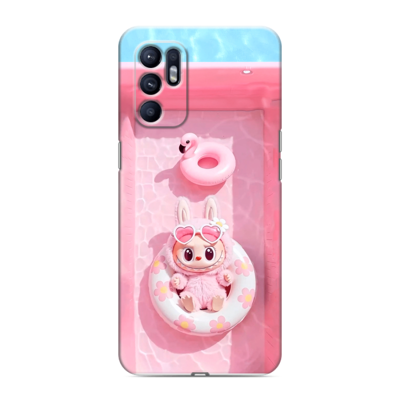 Силиконовый чехол на OPPO Reno6 с принтом Labubu Лабубу Силиконовый чехол на OPPO Reno6 с принтом Labubu Лабубу