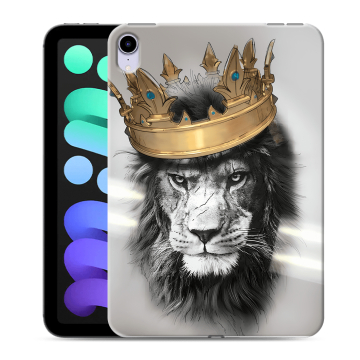 Силиконовый чехол на планшета Ipad Mini (2021) с принтом Лев с короной