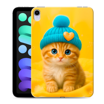 Силиконовый чехол на Ipad Mini (2021) с принтом Котенок в шапке