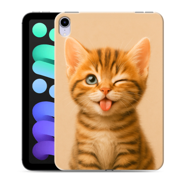 Силиконовый чехол на Ipad Mini (2021) с принтом котенок Силиконовый чехол на Ipad Mini (2021) с принтом котенок