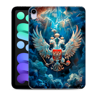 Силиконовый чехол на Ipad Mini (2021) с принтом Герб флаг России
