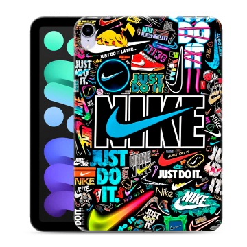 Силиконовый чехол на Ipad Mini (2021) с принтом найк nike черный Силиконовый чехол на Ipad Mini (2021) с принтом найк nike черный