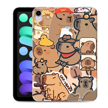 Силиконовый чехол на Ipad Mini (2021) с принтом капибара