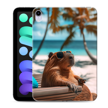 Силиконовый чехол на Ipad Mini (2021) с принтом Капибара Силиконовый чехол на Ipad Mini (2021) с принтом Капибара
