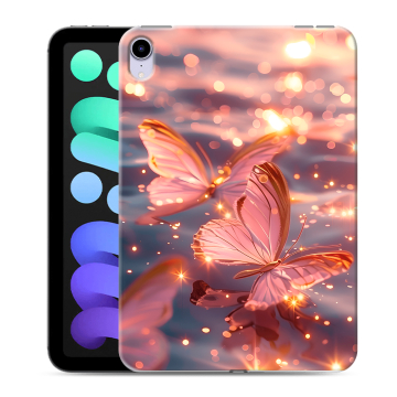 Силиконовый чехол на Ipad Mini (2021) с принтом бабочки розовые Силиконовый чехол на Ipad Mini (2021) с принтом бабочки розовые