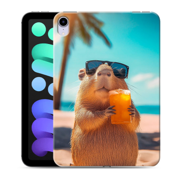 Силиконовый чехол на Ipad Mini (2021) с принтом Капибара Силиконовый чехол на Ipad Mini (2021) с принтом Капибара