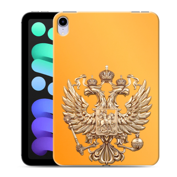 Силиконовый чехол на Ipad Mini (2021) с принтом Герб Флаг России