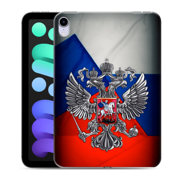 Силиконовый чехол на Ipad Mini (2021) с принтом Флаг России Силиконовый чехол на Ipad Mini (2021) с принтом Флаг России