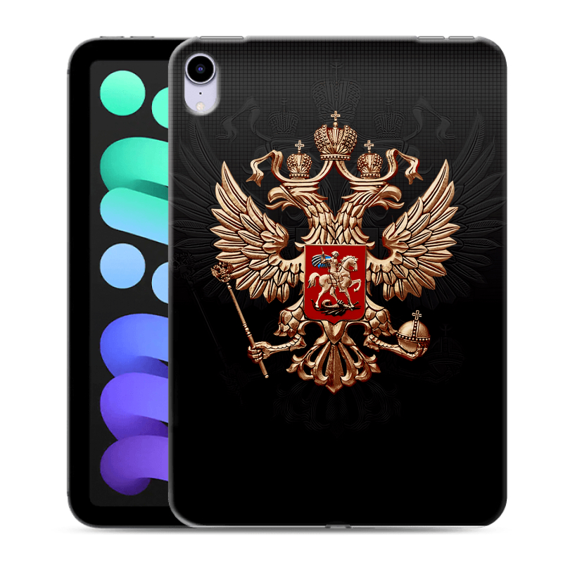 Силиконовый чехол на Ipad Mini (2021) с принтом Герб России Силиконовый чехол на Ipad Mini (2021) с принтом Герб России