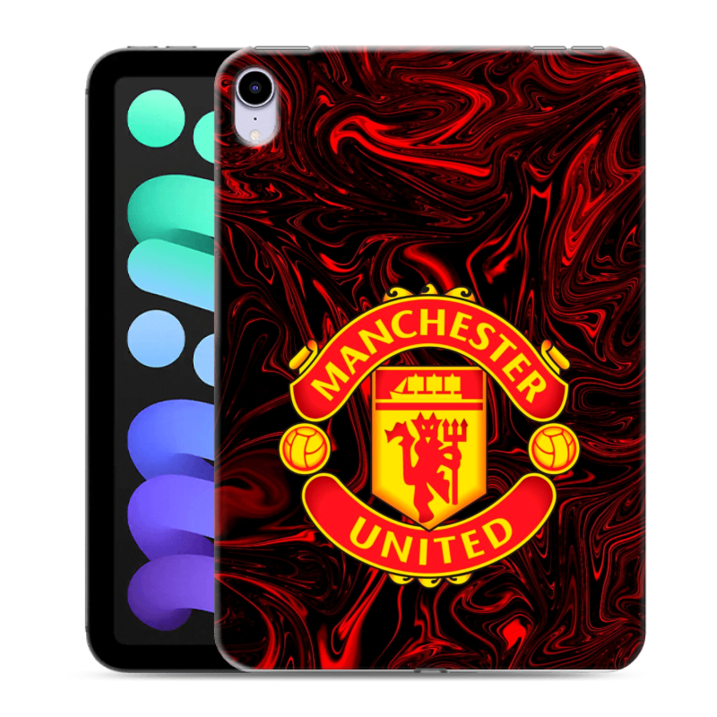 Силиконовый противоударный чехол на Ipad Mini (2021) с принтом Manchester United Силиконовый противоударный чехол на Ipad Mini (2021) с принтом Manchester United