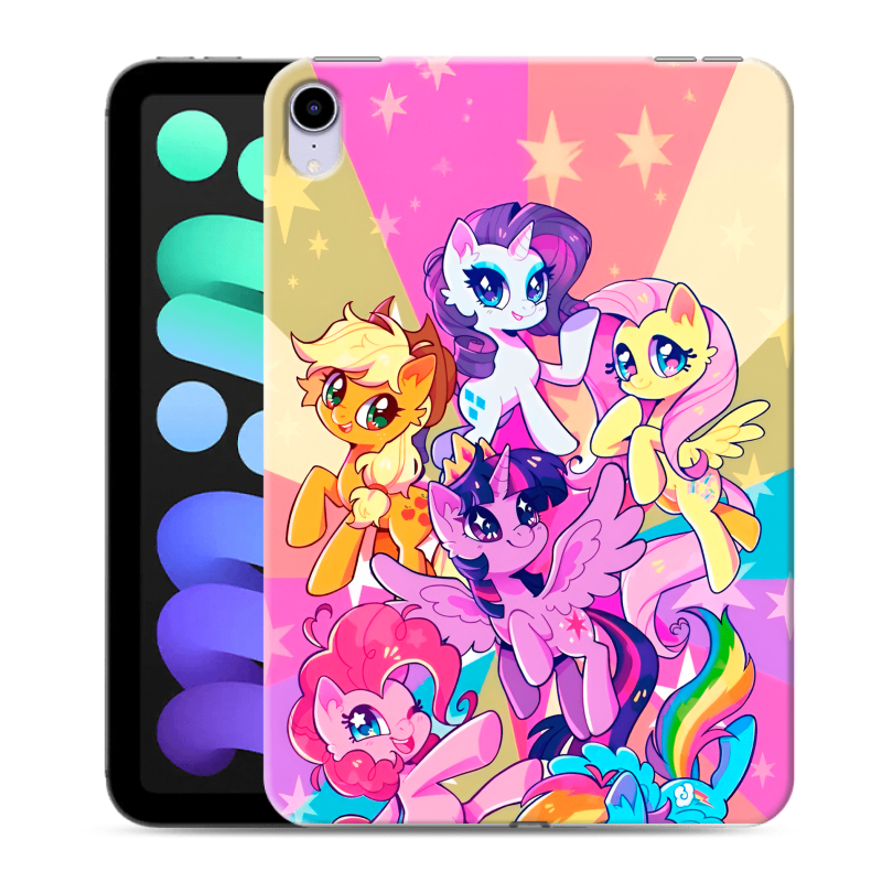 Силиконовый противоударный чехол на Ipad Mini (2021) с принтом My little pony Дружба чудо Силиконовый противоударный чехол на Ipad Mini (2021) с принтом My little pony Дружба чудо