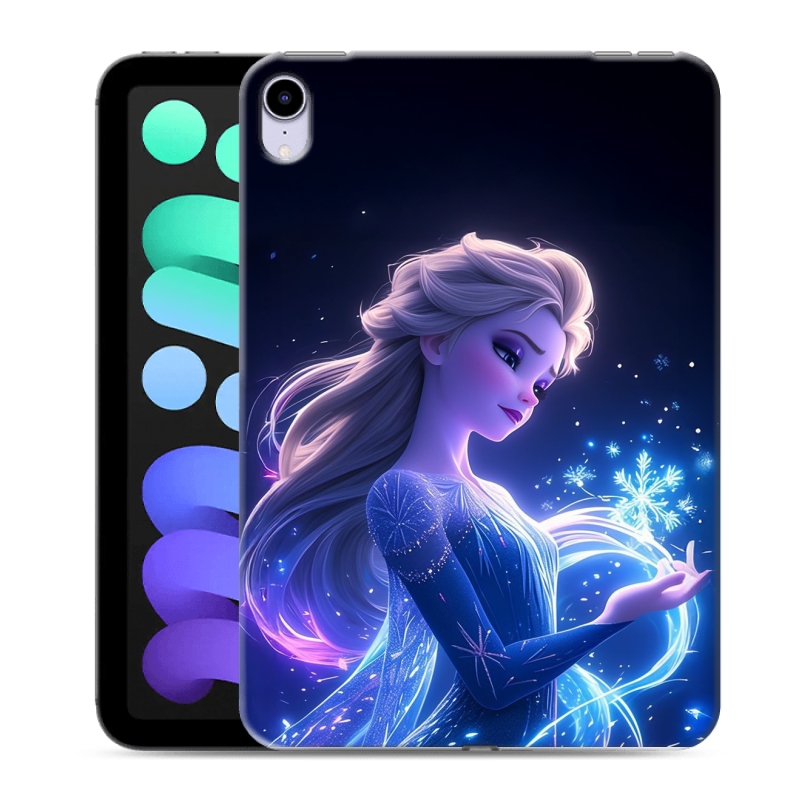 Силиконовый чехол на Ipad Mini (2021) с принтом Холодное сердце Frozen Силиконовый чехол на Ipad Mini (2021) с принтом Холодное сердце Frozen