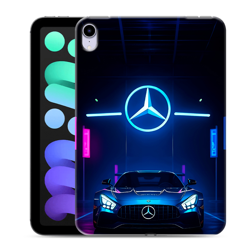 Силиконовый противоударный чехол на Ipad Mini (2021) с принтом Mercedes Мерседес Силиконовый противоударный чехол на Ipad Mini (2021) с принтом Mercedes Мерседес