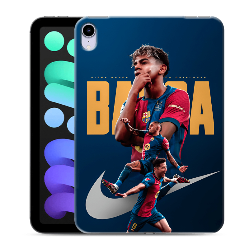 Силиконовый чехол на Ipad Mini (2021) с принтом Барселона Barca Yamal Силиконовый чехол на Ipad Mini (2021) с принтом Барселона Barca Yamal