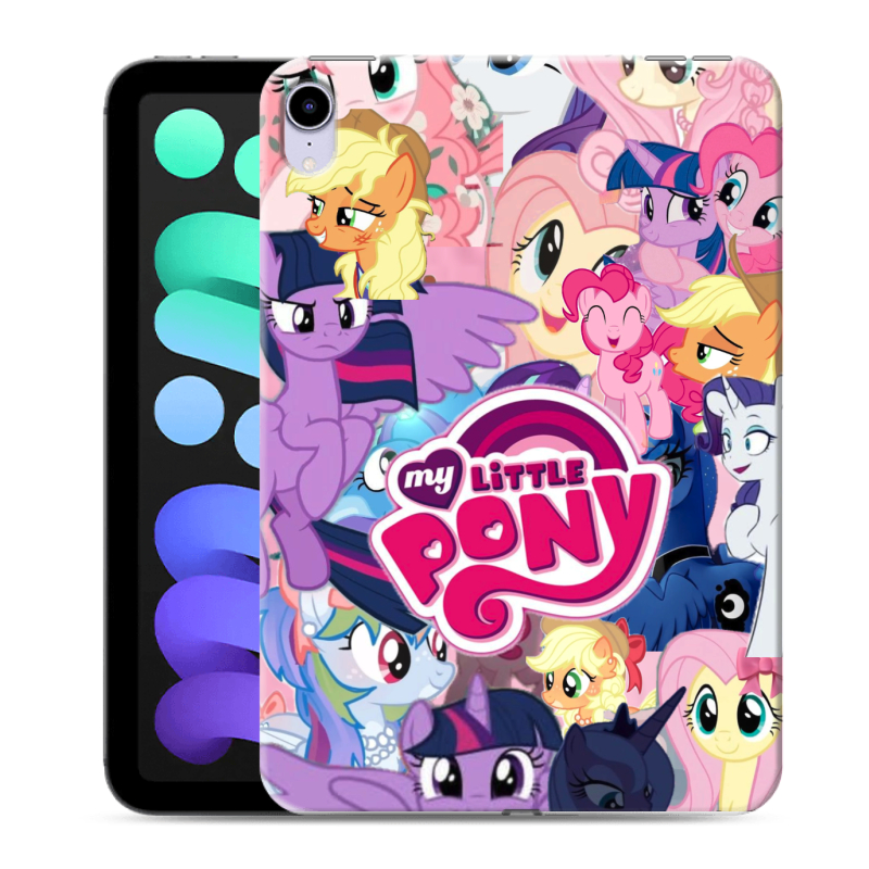 Силиконовый противоударный чехол на Ipad Mini (2021) с принтом My little pony Дружба чудо Силиконовый противоударный чехол на Ipad Mini (2021) с принтом My little pony Дружба чудо