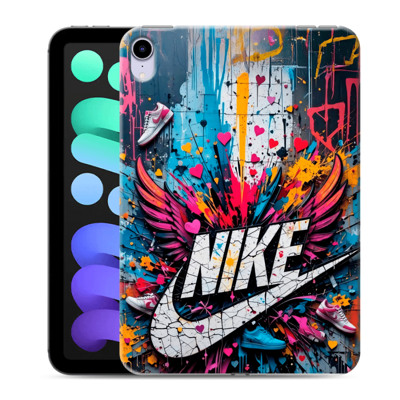 Силиконовый чехол на Ipad Mini (2021) с принтом Nike Найк Силиконовый чехол на Ipad Mini (2021) с принтом Nike Найк