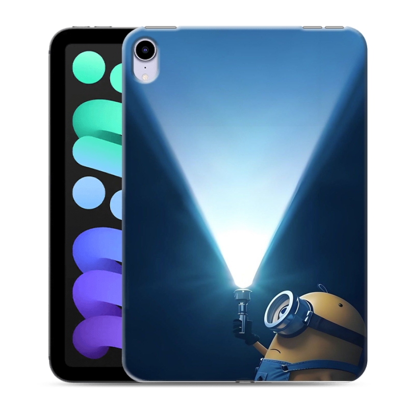 Силиконовый противоударный чехол на Ipad Mini (2021) с принтом Миньоны Силиконовый противоударный чехол на Ipad Mini (2021) с принтом Миньоны