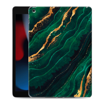 Силиконовый чехол на планшета Ipad 10.2 (2021) с принтом Мрамор зеленое золото Силиконовый чехол на планшета Ipad 10.2 (2021) с принтом Мрамор зеленое золото