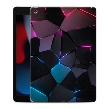 Силиконовый чехол на планшета Ipad 10.2 (2021) с принтом Геометрия неона Силиконовый чехол на планшета Ipad 10.2 (2021) с принтом Геометрия неона
