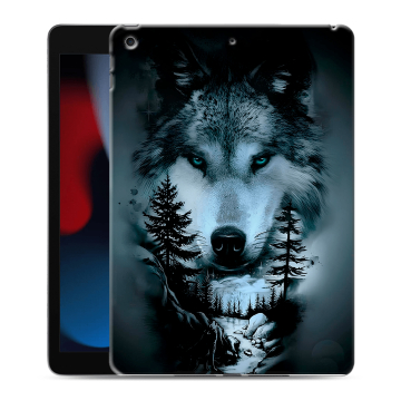 Силиконовый чехол на планшета Ipad 10.2 (2021) с принтом Лесной волк Силиконовый чехол на планшета Ipad 10.2 (2021) с принтом Лесной волк