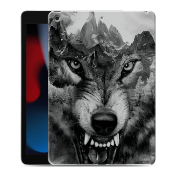 Силиконовый чехол на планшета Ipad 10.2 (2021) с принтом Волк Силиконовый чехол на планшета Ipad 10.2 (2021) с принтом Волк